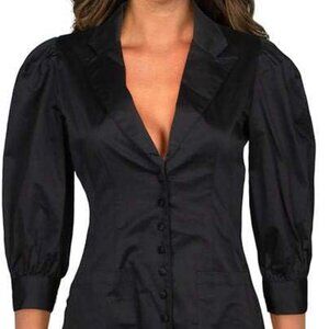Danielle Bernstein Women's Puff Sleeve Short Mini Dress, NWT,  Black, Size 12